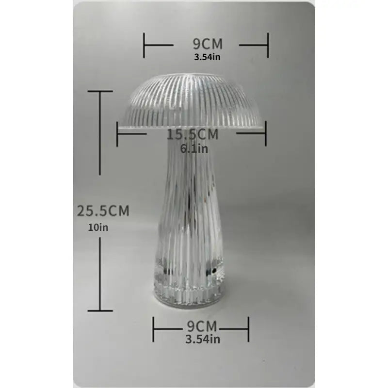 Crystal Mushroom Lamp – Color-Changing Rechargeable Touch Light