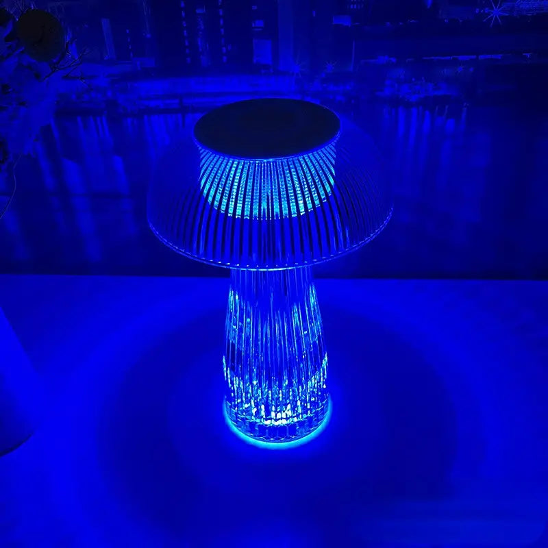 Crystal Mushroom Lamp – Color-Changing Rechargeable Touch Light