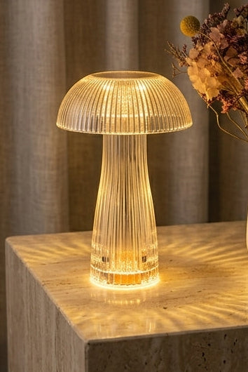 Crystal Mushroom Lamp – Color-Changing Rechargeable Touch Light