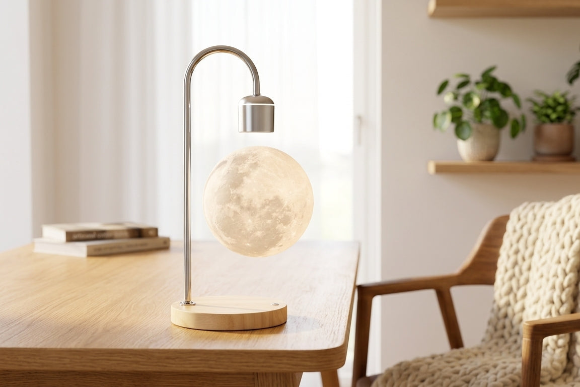Levitating LED Moon Lamp