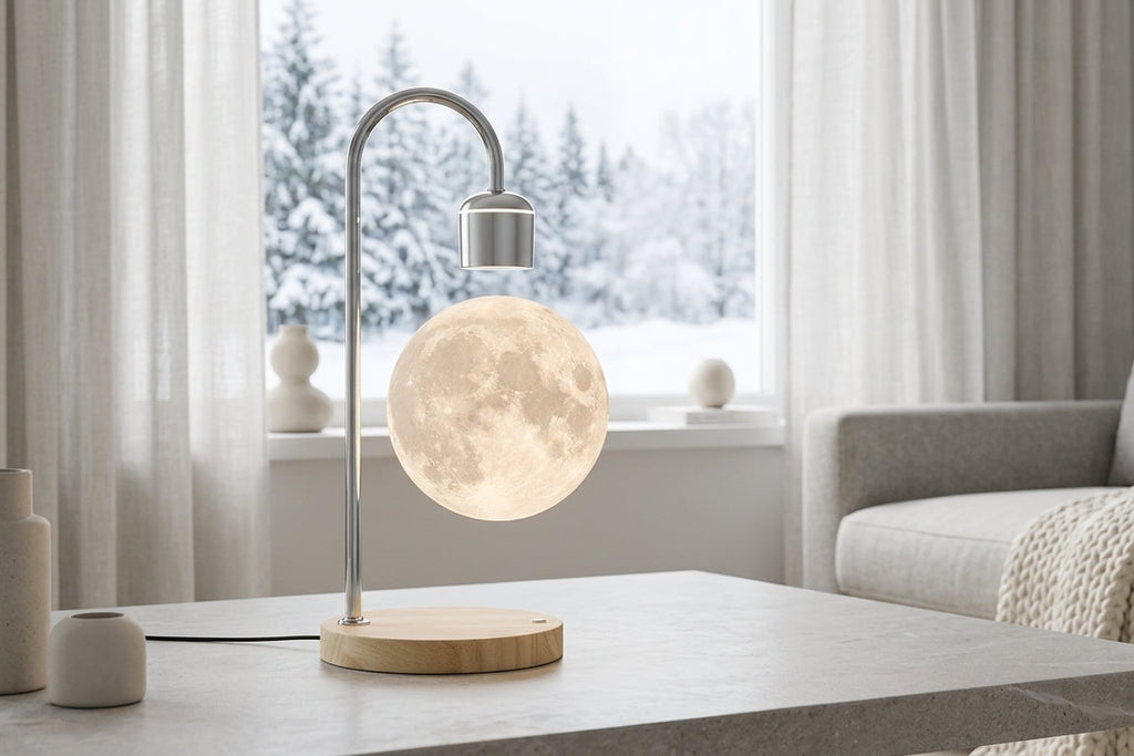 Levitating LED Moon Lamp